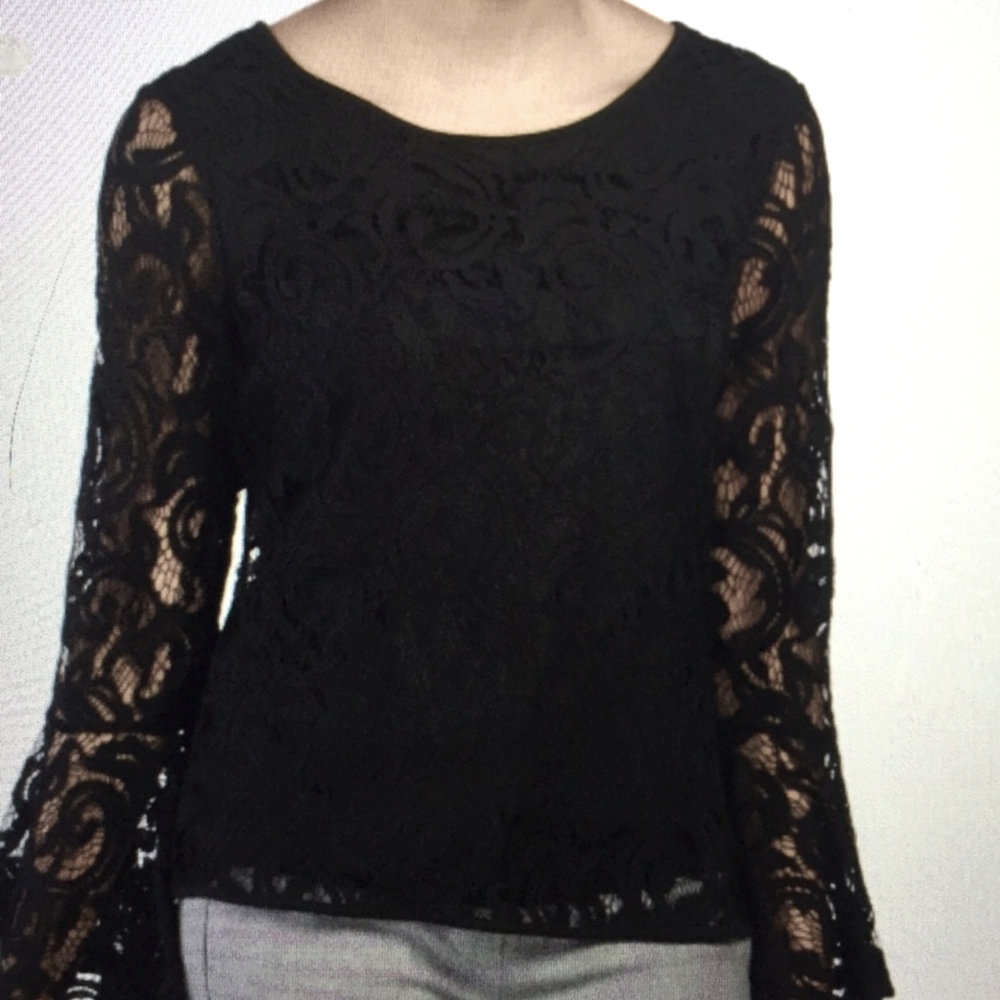 Adrianna Papell Black Lace with Black Lining